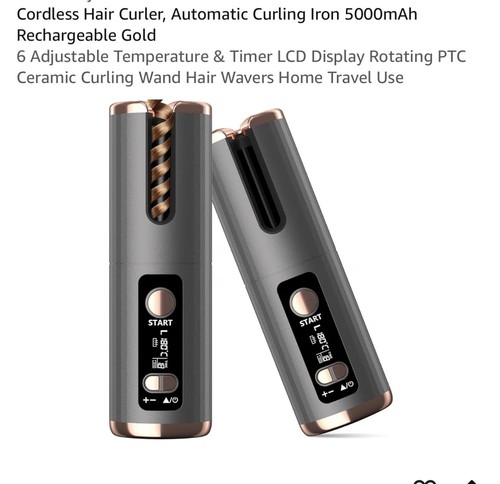 Cordless hair curler - cordless,