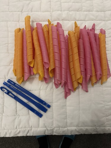 Heatless spiral hair curlers - hair,
