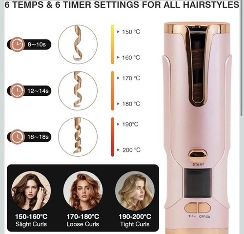 Cordless automatic hair curler - automatic,