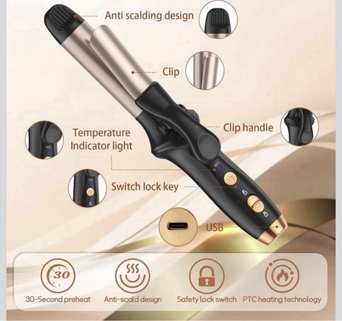 Cordless travel hair curler - travel,