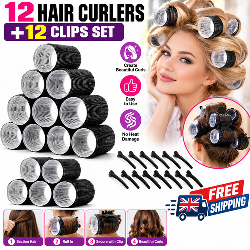 Jumbo hair curlers 56in - curlers, 2.56in