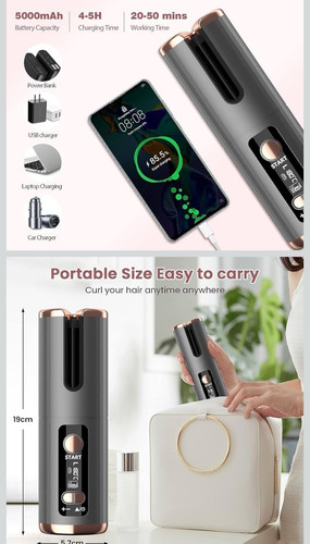Automatic hair curler - curler, cordless
